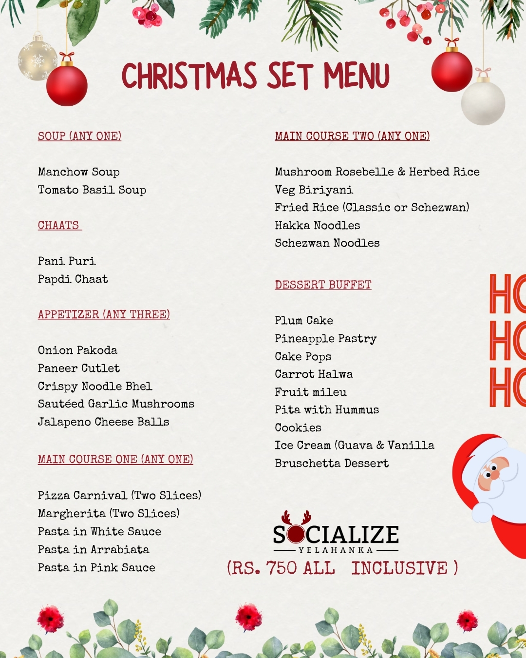 Christmas Menu